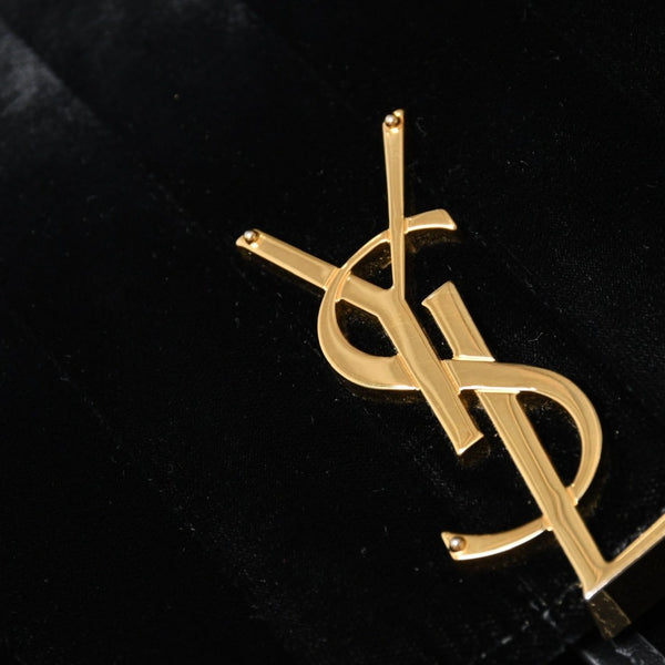 Very good condition YVES SAINT LAURENT Vicky Small Backpack 582628 Velvet Gold hardware Used 4a003927