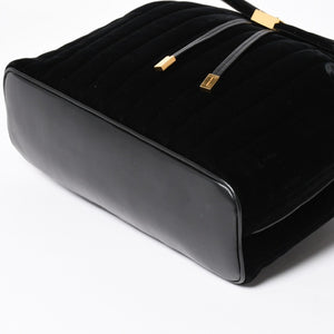 Very good condition YVES SAINT LAURENT Vicky Small Backpack 582628 Velvet Gold hardware Used 4a003927
