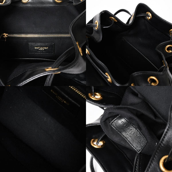 Very good condition YVES SAINT LAURENT Vicky Small Backpack 582628 Velvet Gold hardware Used 4a003927
