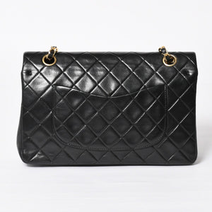 Very Good Condition CHANEL Chanel Matelasse 25 W Flap W Chain Shoulder Bag No. 5 Coco Mark Lambskin Black Gold Hardware Used 4a003913