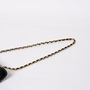 Very Good Condition CHANEL Chanel Matelasse 25 W Flap W Chain Shoulder Bag No. 5 Coco Mark Lambskin Black Gold Hardware Used 4a003913