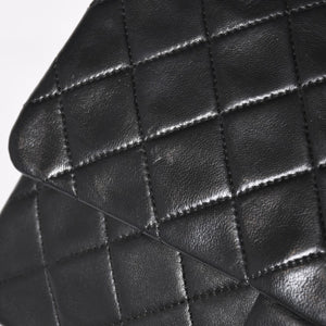 Very Good Condition CHANEL Chanel Matelasse 25 W Flap W Chain Shoulder Bag No. 5 Coco Mark Lambskin Black Gold Hardware Used 4a003913