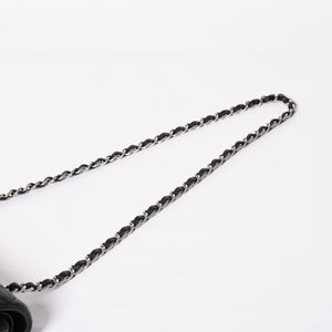 CHANEL シャネル マトラッセ25 Wフラップ Wチェーンショルダーバッグ 19番台 ラムスキン ココマーク ブラック シルバー金具 美品 中古 4a003961