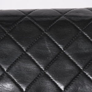 Very Good Condition CHANEL Chanel Matelasse 25 W Flap W Chain Shoulder Bag No. 5 Coco Mark Lambskin Black Gold Hardware Used 4a003913