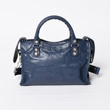 画像をギャラリービューアに読み込む, 極美品 BALENCIAGA バレンシアガ CLASSIC MINI CITY 519938 ミニシティ 2WAY ハンドバッグ ネイビー 中古 4a003979