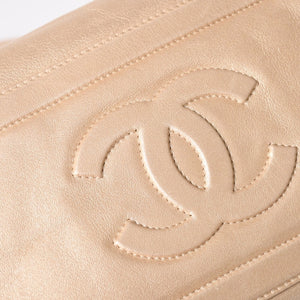 CHANEL シャネル コココクーン MM トートバッグ A48611 13番台 ココマーク ラムスキン ゴールド 美品 中古 4a003918