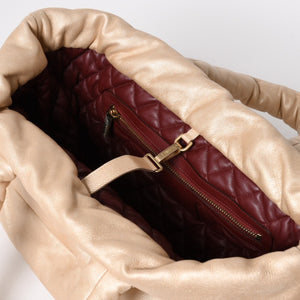 CHANEL シャネル コココクーン MM トートバッグ A48611 13番台 ココマーク ラムスキン ゴールド 美品 中古 4a003918