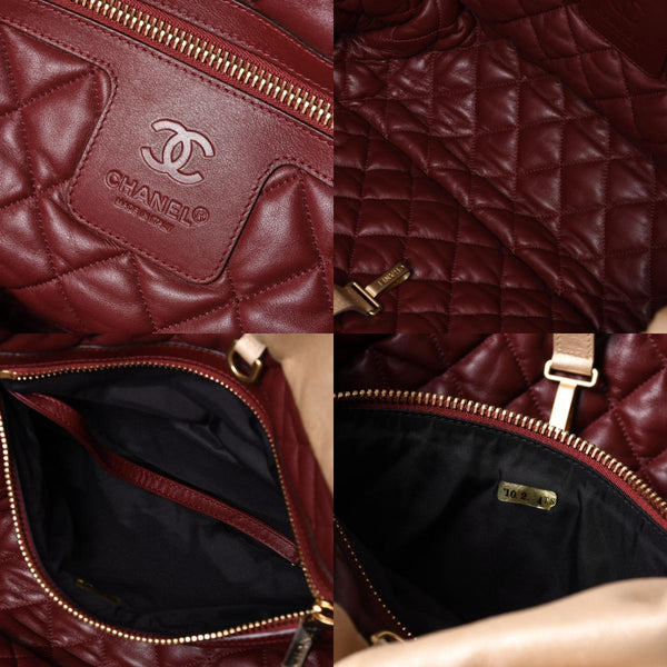 CHANEL シャネル コココクーン MM トートバッグ A48611 13番台 ココマーク ラムスキン ゴールド 美品 中古 4a003918