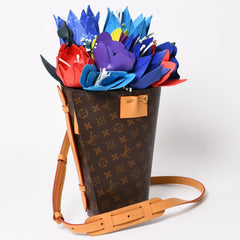 Like new LOUIS VUITTON 22FW Flower Bouquet Shoulder Bag M81618 Monogram Brown Virgil Abloh Used 4a004274