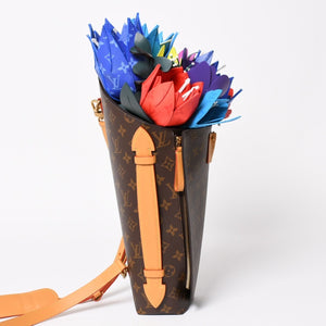 Like new LOUIS VUITTON 22FW Flower Bouquet Shoulder Bag M81618 Monogram Brown Virgil Abloh Used 4a004274
