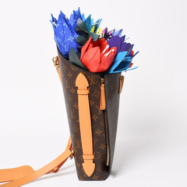 Like new LOUIS VUITTON 22FW Flower Bouquet Shoulder Bag M81618 Monogram Brown Virgil Abloh Used 4a004274