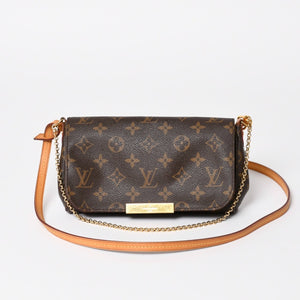 Very Good Condition LOUIS VUITTON Favorite PM Shoulder Bag M40717 Monogram Brown Gold Hardware Used 4a003938