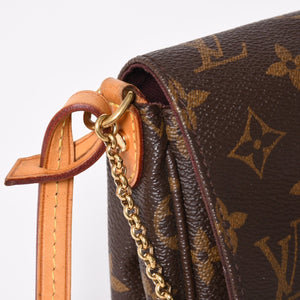 Very Good Condition LOUIS VUITTON Favorite PM Shoulder Bag M40717 Monogram Brown Gold Hardware Used 4a003938