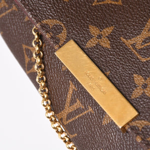 Very Good Condition LOUIS VUITTON Favorite PM Shoulder Bag M40717 Monogram Brown Gold Hardware Used 4a003938