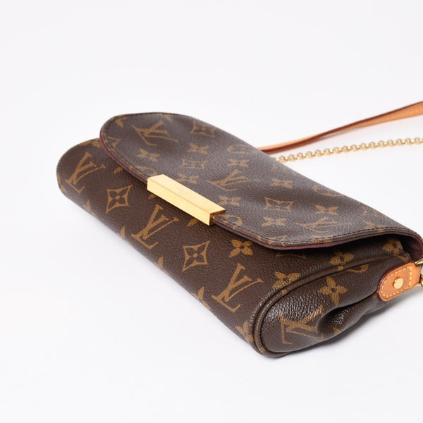 Very Good Condition LOUIS VUITTON Favorite PM Shoulder Bag M40717 Monogram Brown Gold Hardware Used 4a003938