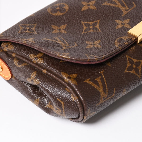 Very Good Condition LOUIS VUITTON Favorite PM Shoulder Bag M40717 Monogram Brown Gold Hardware Used 4a003938