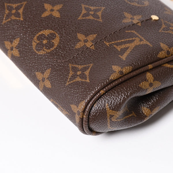 Very Good Condition LOUIS VUITTON Favorite PM Shoulder Bag M40717 Monogram Brown Gold Hardware Used 4a003938