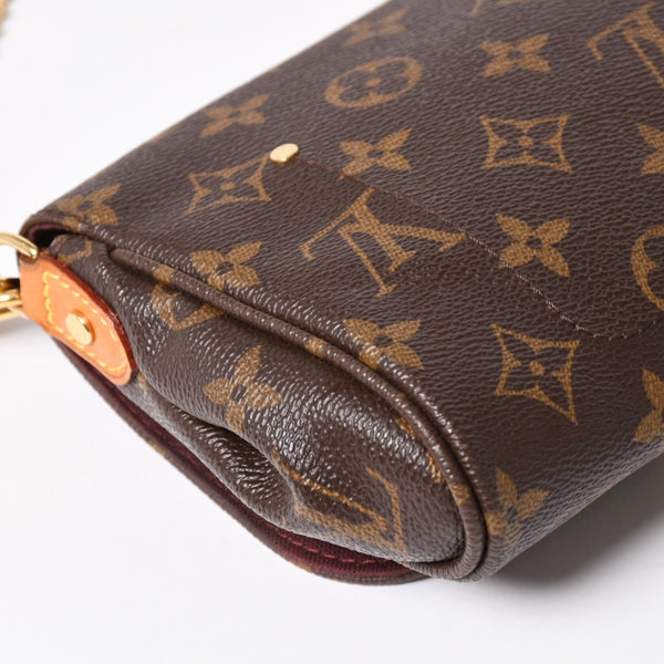 Very Good Condition LOUIS VUITTON Favorite PM Shoulder Bag M40717 Monogram Brown Gold Hardware Used 4a003938
