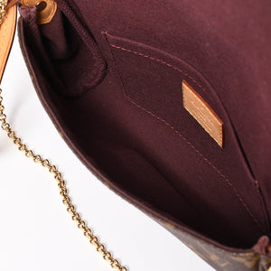 Very Good Condition LOUIS VUITTON Favorite PM Shoulder Bag M40717 Monogram Brown Gold Hardware Used 4a003938