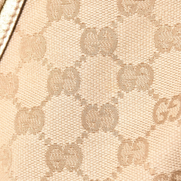 GUCCI グッチ アビー GGキャンバス セミショルダーバッグ 190525 ホーボー ワンショルダー Dリング ベージュ ゴールド金具 美品 中古 4a003963