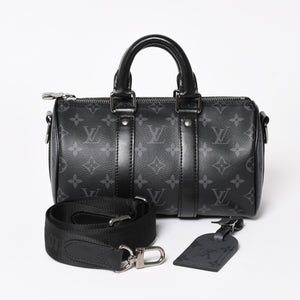 Like new LOUIS VUITTON Keepall Bandouliere 25 Shoulder Bag Handbag Monogram Reverse M46271 Used 4a003967