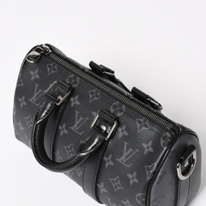 Like new LOUIS VUITTON Keepall Bandouliere 25 Shoulder Bag Handbag Monogram Reverse M46271 Used 4a003967