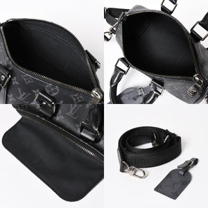 Like new LOUIS VUITTON Keepall Bandouliere 25 Shoulder Bag Handbag Monogram Reverse M46271 Used 4a003967
