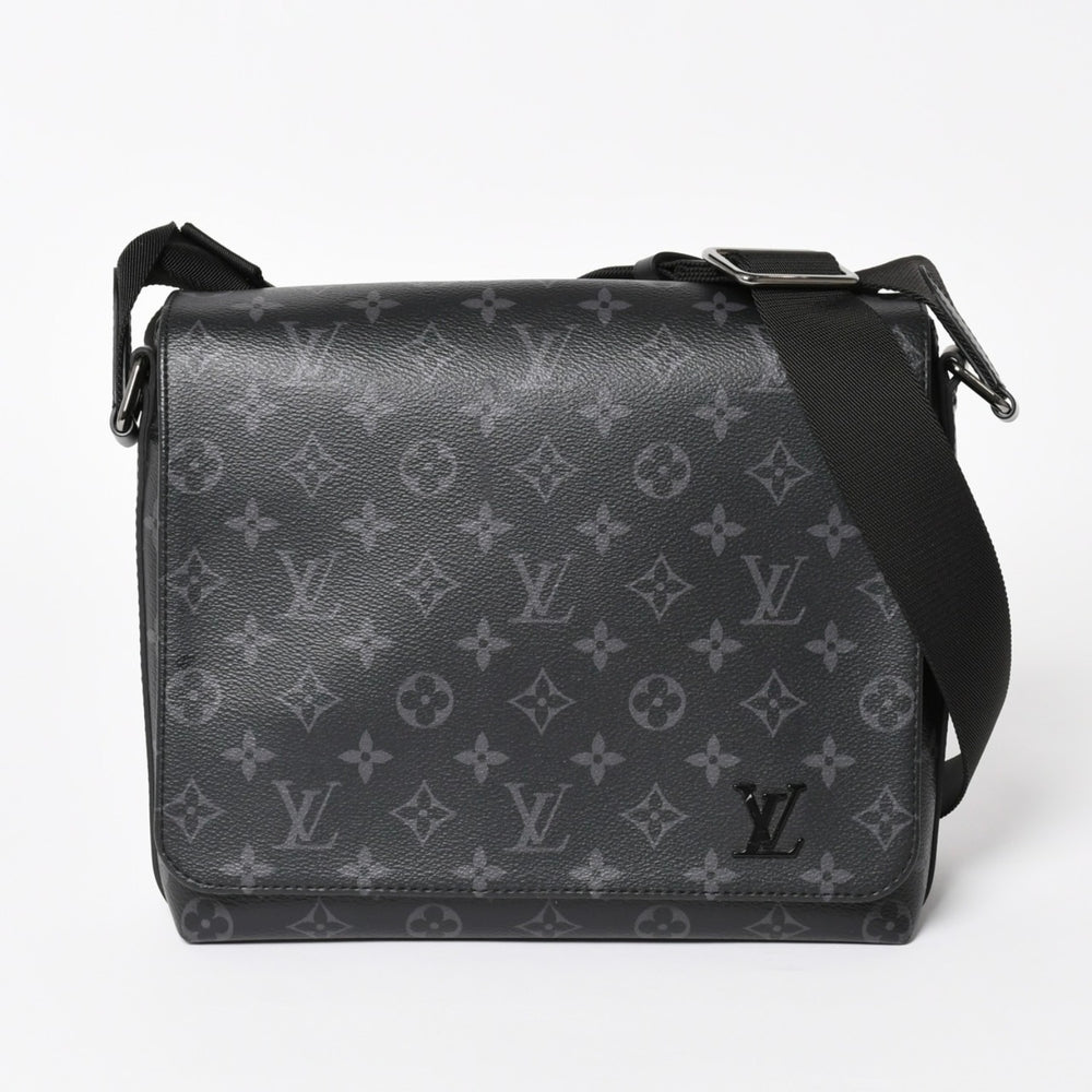 LOUIS VUITTON Shoulder Bag M44000 District NM Monogram Eclipse Black RFID Good Condition Used 4a003922