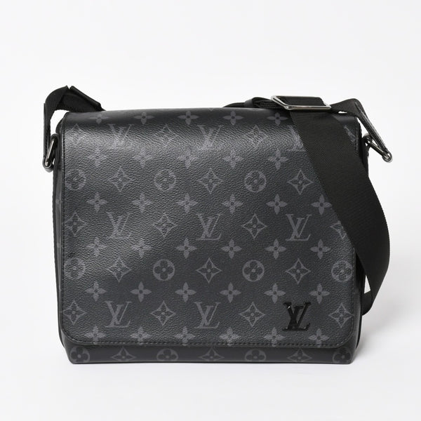 LOUIS VUITTON Shoulder Bag M44000 District NM Monogram Eclipse Black RFID Good Condition Used 4a003922
