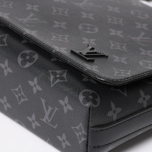LOUIS VUITTON Shoulder Bag M44000 District NM Monogram Eclipse Black RFID Good Condition Used 4a003922