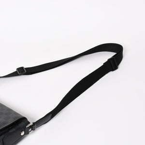 極美品 LOUIS VUITTON ルイヴィトン ダニエルMM ショルダーバッグ N58029 ダミエグラフィット SP2101 ブラック シルバー金具 中古 4a003942