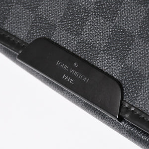 極美品 LOUIS VUITTON ルイヴィトン ダニエルMM ショルダーバッグ N58029 ダミエグラフィット SP2101 ブラック シルバー金具 中古 4a003942