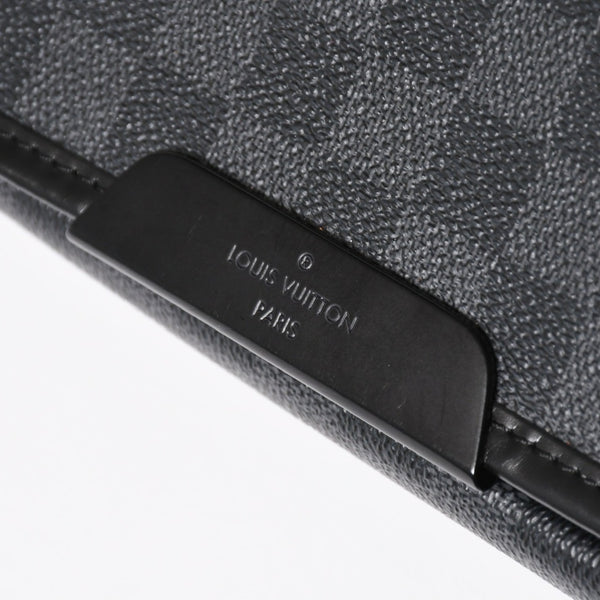 極美品 LOUIS VUITTON ルイヴィトン ダニエルMM ショルダーバッグ N58029 ダミエグラフィット SP2101 ブラック シルバー金具 中古 4a003942