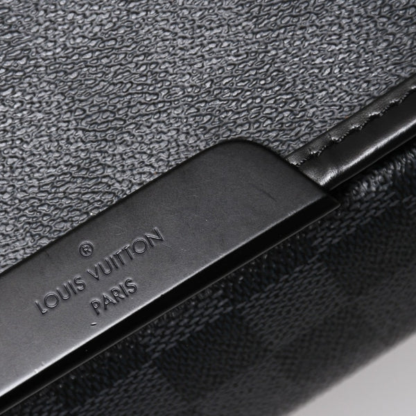 極美品 LOUIS VUITTON ルイヴィトン ダニエルMM ショルダーバッグ N58029 ダミエグラフィット SP2101 ブラック シルバー金具 中古 4a003942