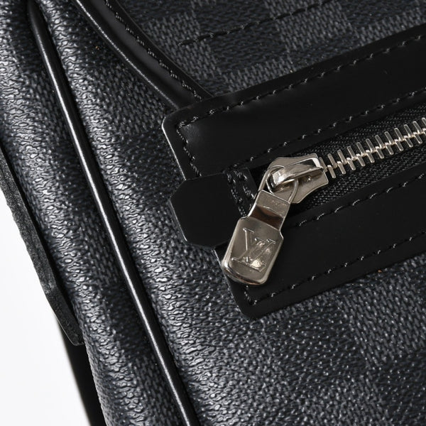極美品 LOUIS VUITTON ルイヴィトン ダニエルMM ショルダーバッグ N58029 ダミエグラフィット SP2101 ブラック シルバー金具 中古 4a003942
