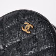 画像をギャラリービューアに読み込む, 極美品 CHANEL シャネル ラウンド チェーンショルダーバッグ AP0245 30番台 ココマーク キャビアスキン ブラック 中古 4a003968