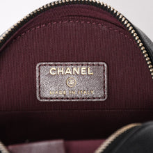 画像をギャラリービューアに読み込む, 極美品 CHANEL シャネル ラウンド チェーンショルダーバッグ AP0245 30番台 ココマーク キャビアスキン ブラック 中古 4a003968