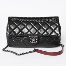 画像をギャラリービューアに読み込む, 極美品 CHANEL シャネル Sフラップ Wチェーンショルダーバッグ 19番台 ココマーク ヴィンテージカーフスキン ブラック 中古 4a003951