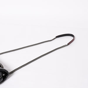 Very Good Condition CHANEL S Flap W Chain Shoulder Bag No. 19 Coco Mark Vintage Calfskin Black Used 4a003951