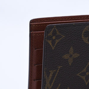 LOUIS VUITTON ルイヴィトン ポルト ビエ カルト クレディ モネ 二つ折り財布 M61665 モノグラム ブラウン 美品 中古 4a003969