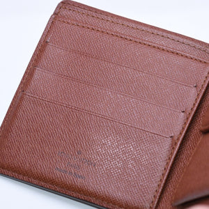 LOUIS VUITTON ルイヴィトン ポルト ビエ カルト クレディ モネ 二つ折り財布 M61665 モノグラム ブラウン 美品 中古 4a003969
