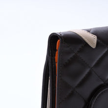Load image into Gallery viewer, 新品同様 CHANEL シャネル カンボンライン がま口 コンパクトウォレット 二つ折り財布 A26720 9番台 ココマーク カーフスキン 中古 4a003956