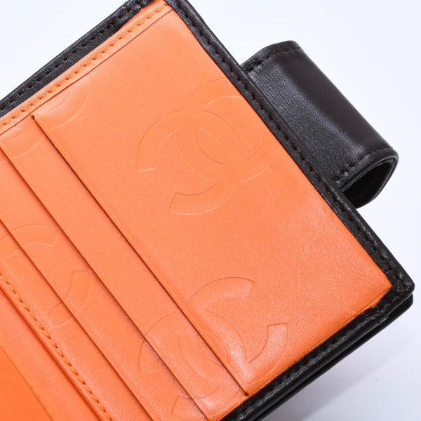 Like new CHANEL Cambon Line Clasp Compact Wallet Bifold Wallet A26720 9th Series Coco Mark Calfskin Used 4a003956