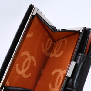 Like new CHANEL Cambon Line Clasp Compact Wallet Bifold Wallet A26720 9th Series Coco Mark Calfskin Used 4a003956