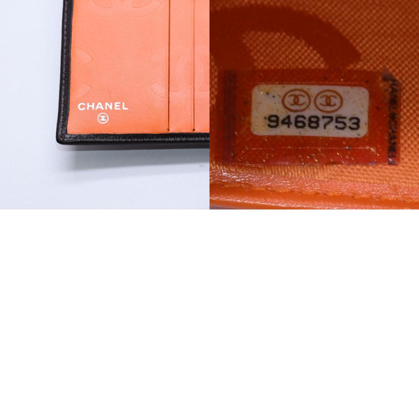 Like new CHANEL Cambon Line Clasp Compact Wallet Bifold Wallet A26720 9th Series Coco Mark Calfskin Used 4a003956
