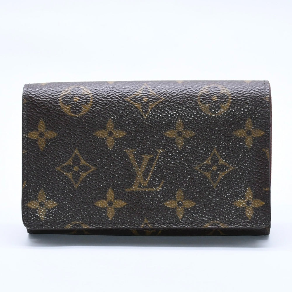 Like new LOUIS VUITTON Portomone Bier Tresor Bifold Wallet M61730 Monogram Canvas Brown Used 4a003970