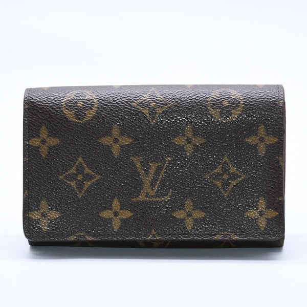 Like new LOUIS VUITTON Portomone Bier Tresor Bifold Wallet M61730 Monogram Canvas Brown Used 4a003970