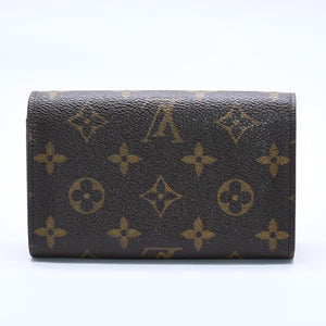 Like new LOUIS VUITTON Portomone Bier Tresor Bifold Wallet M61730 Monogram Canvas Brown Used 4a003970