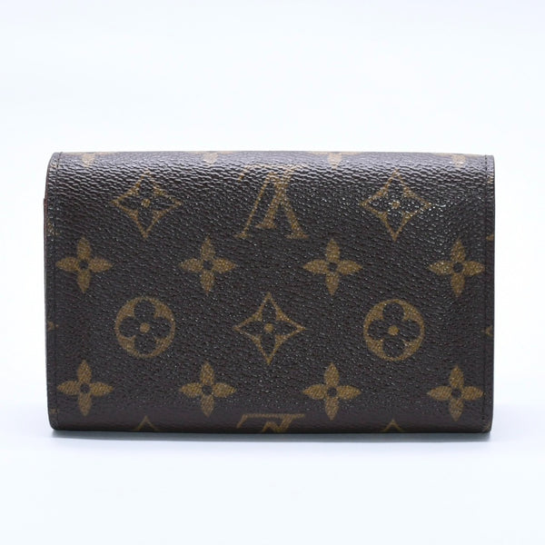 Like new LOUIS VUITTON Portomone Bier Tresor Bifold Wallet M61730 Monogram Canvas Brown Used 4a003970