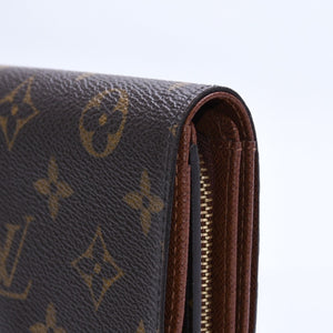 Like new LOUIS VUITTON Portomone Bier Tresor Bifold Wallet M61730 Monogram Canvas Brown Used 4a003970